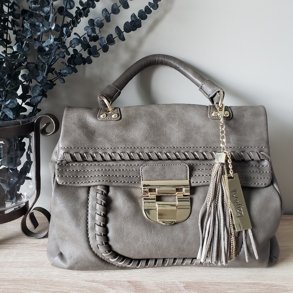 Izzy & Ali Handbags - Izzy & Ali Grey Vegan Leather Handbag Cruelty-free